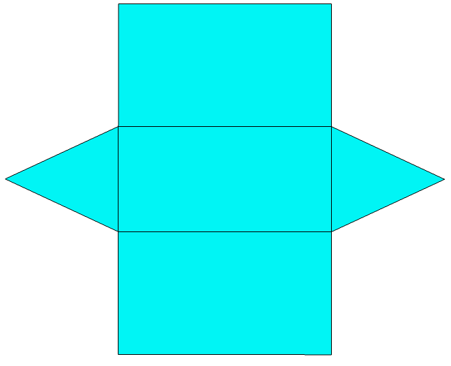 Développement d'un prisme à base triangulaire