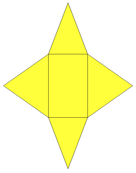 Développement d'une pyramide à base rectangulaire