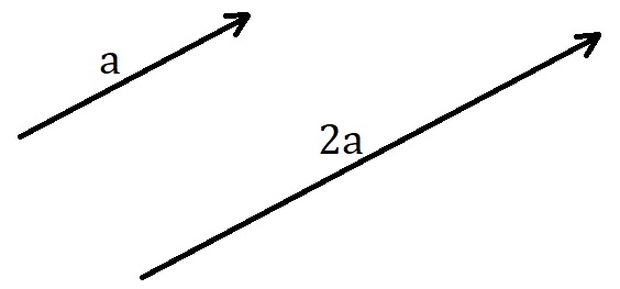 Vecteur a et 2a, même orientation
